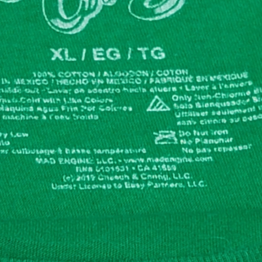 Cheech and Chong T Shirt Adult XL Green Low Rider Short Sleeve Casual - Picture 5 of 8